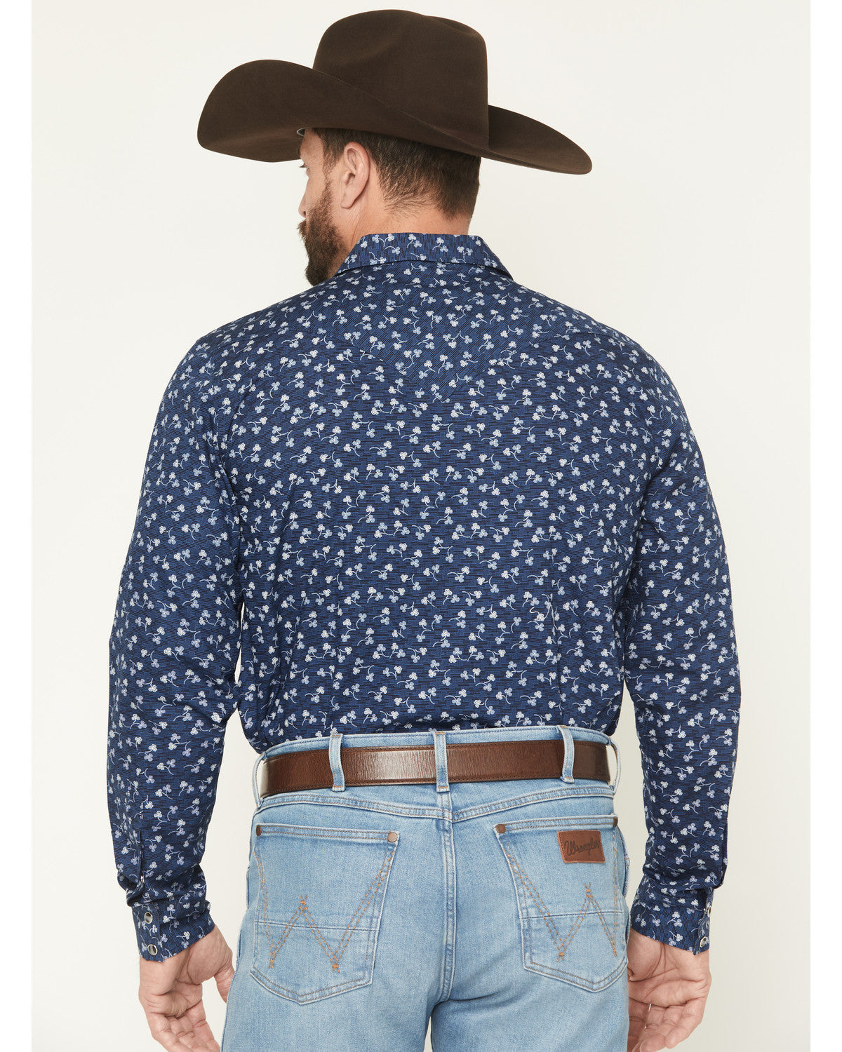 Cody James Men's Tidal Wave Micro Floral Print Long Sleeve Snap Wester