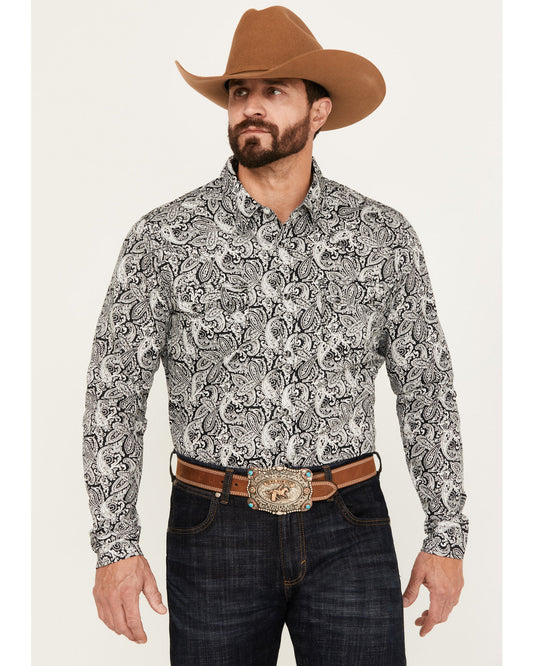 Cody James Men's Mamba Paisley Print Long Sleeve Western Snap Shirt -