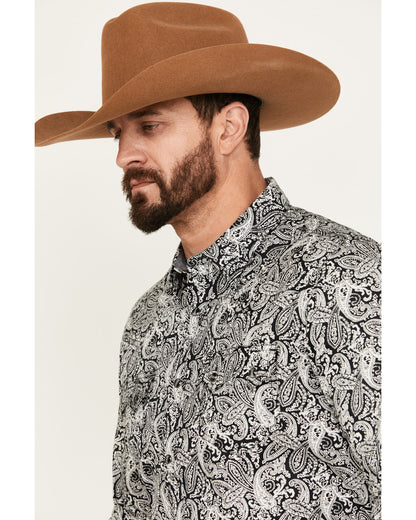 Cody James Men's Mamba Paisley Print Long Sleeve Western Snap Shirt -