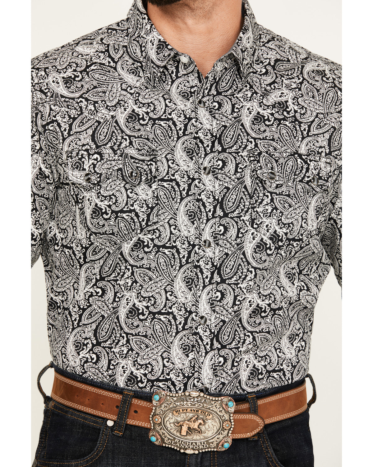 Cody James Men's Mamba Paisley Print Long Sleeve Western Snap Shirt -
