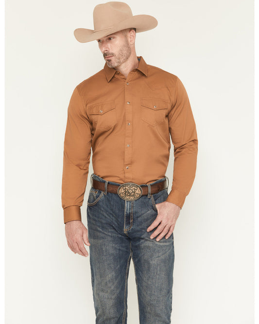 Cody James Men's Treadstone Solid Long Sleeve Snap Western Shirt - Big