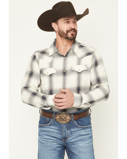 Cody James Men's Ruddiman Plaid Print Long Sleeve Snap Western Shirt -