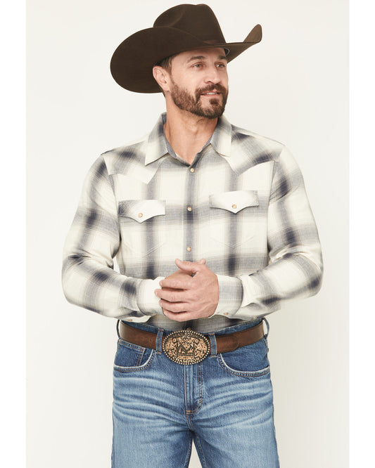 Cody James Men's Ruddiman Plaid Print Long Sleeve Snap Western Shirt