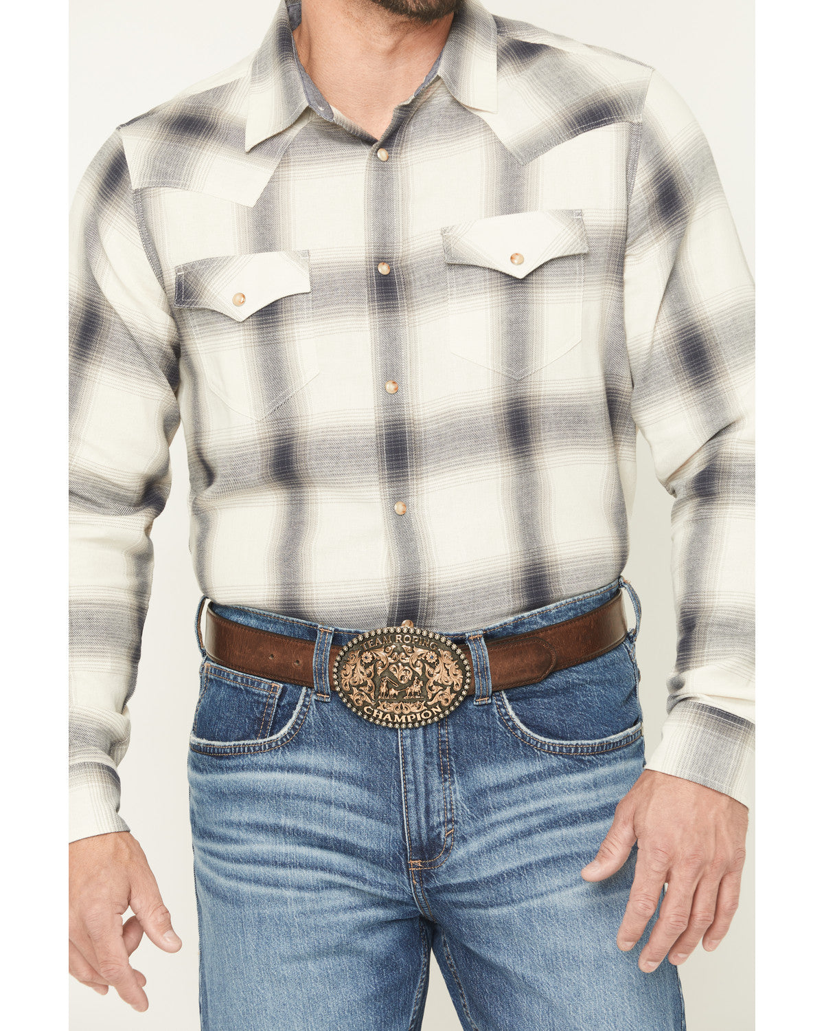 Cody James Men's Ruddiman Plaid Print Long Sleeve Snap Western Shirt