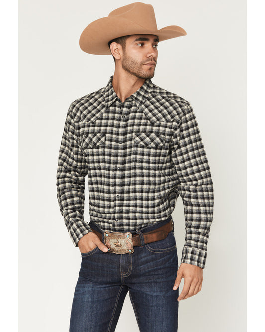 Cody James Men's Ozark Highlands Plaid Print Long Sleeve Snap Flannel