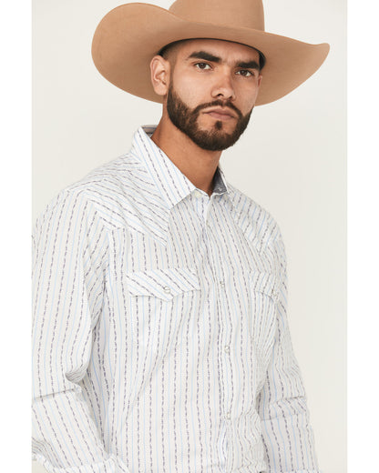 Cody James Men's Wild West Striped Long Sleeve Snap Western Shirt