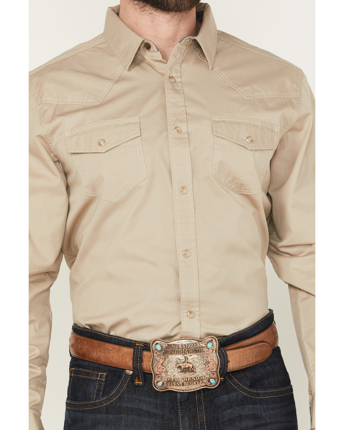 Cody James Men's Threadstone Solid Long Sleeve Snap Western Shirt - Ta