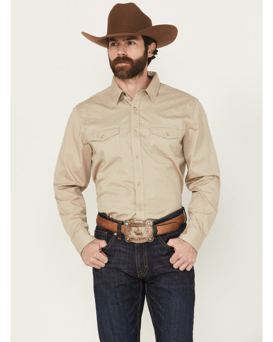 Cody James Men's Solid Treadstone Long Sleeve Pearl Snap Western Shirt