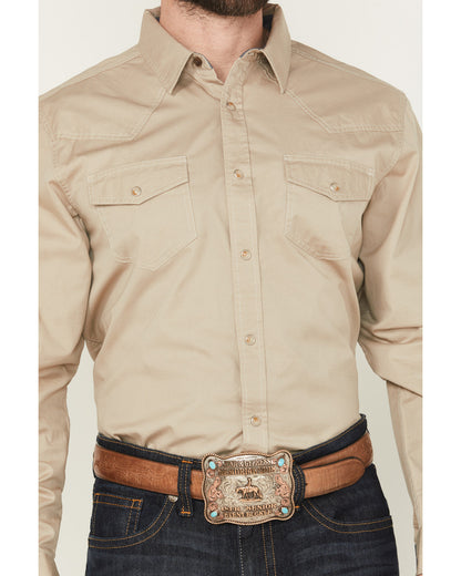 Cody James Men's Solid Treadstone Long Sleeve Pearl Snap Western Shirt