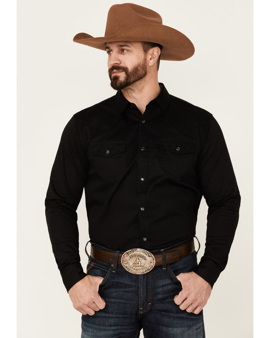 Cody James Men's Solid Treadstone Long Sleeve Snap Western Shirt - Big