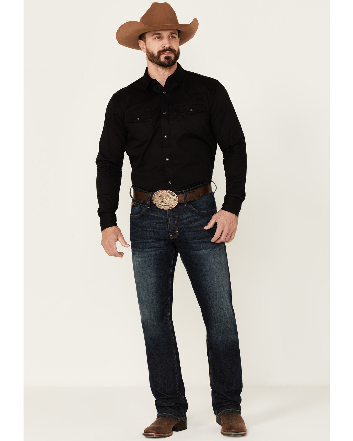 Cody James Men's Solid Treadstone Long Sleeve Snap Western Shirt - Big