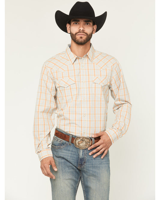 Cody James Men's Tanhue Plaid Print Long Sleeve Snap Western Shirt - T
