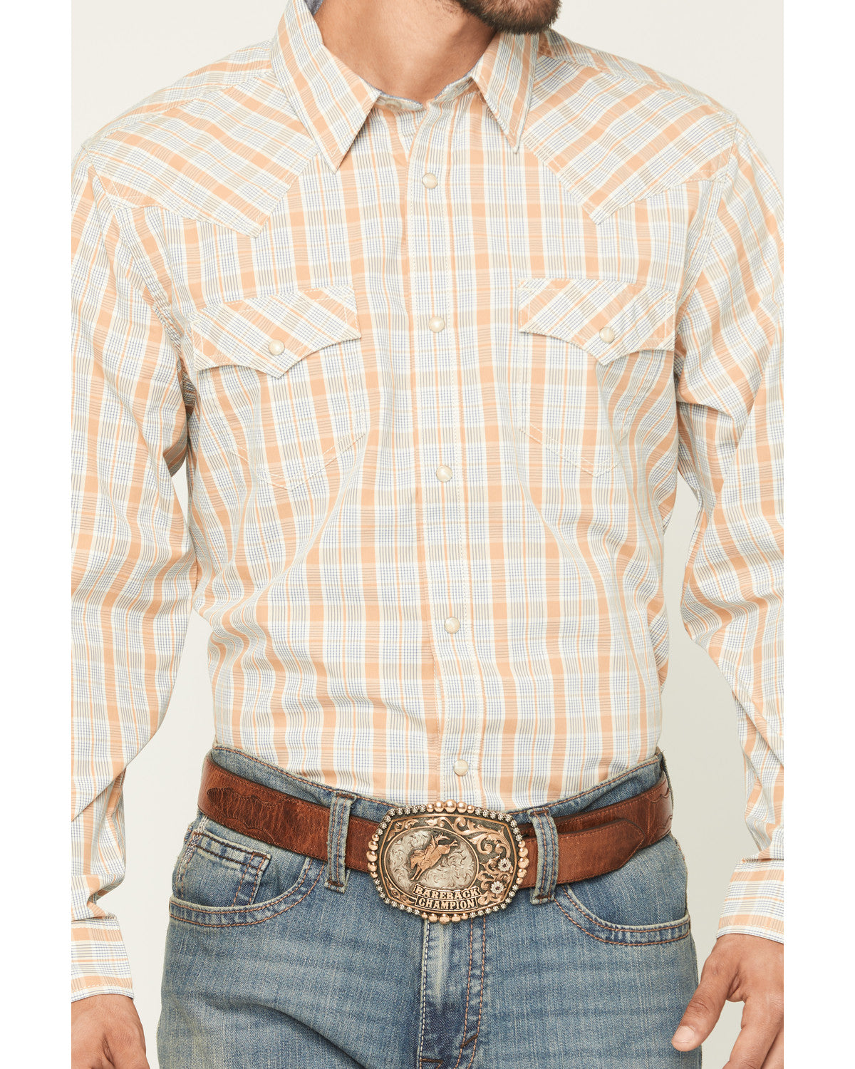 Cody James Men's Tanhue Plaid Print Long Sleeve Snap Western Shirt - T