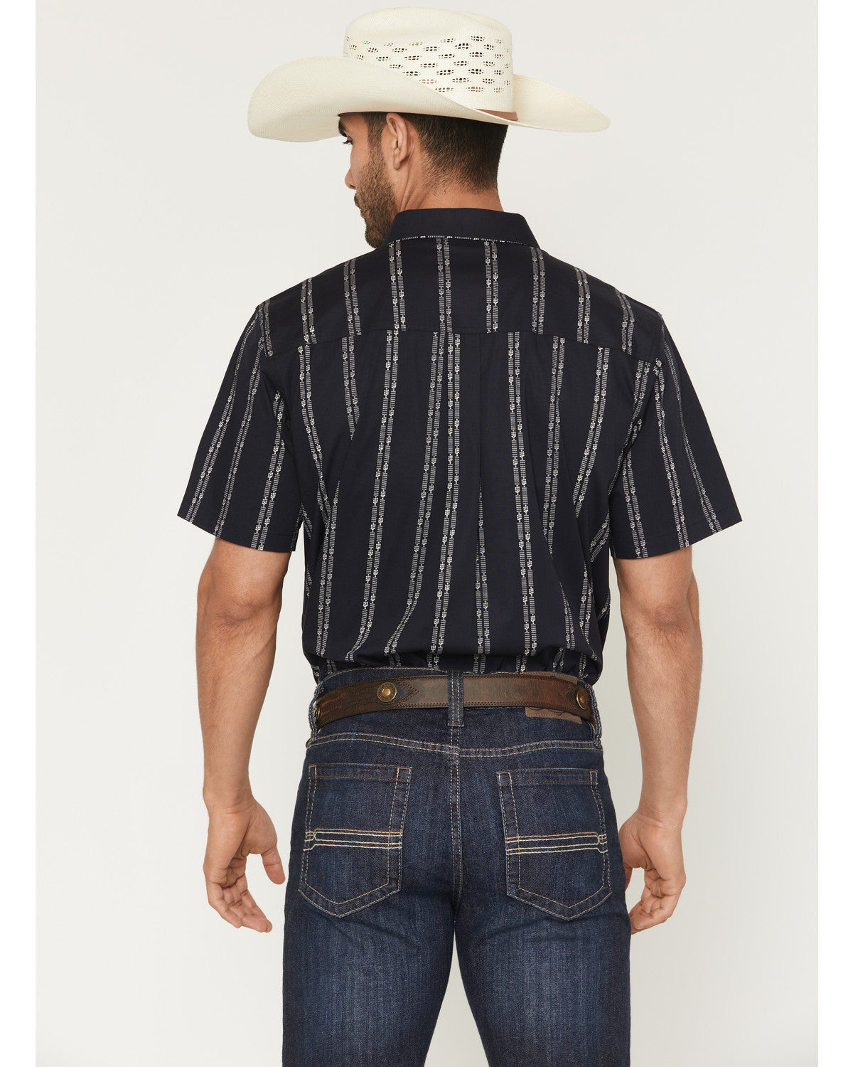 Cody James Men's Colorado Ridge Striped Short Sleeve Button-Down Stret