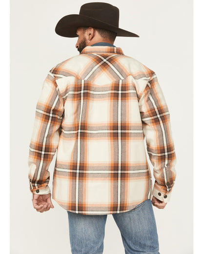 Cody James Men's Grant Plaid Print Long Sleeve Sherpa Lined Button-Dow