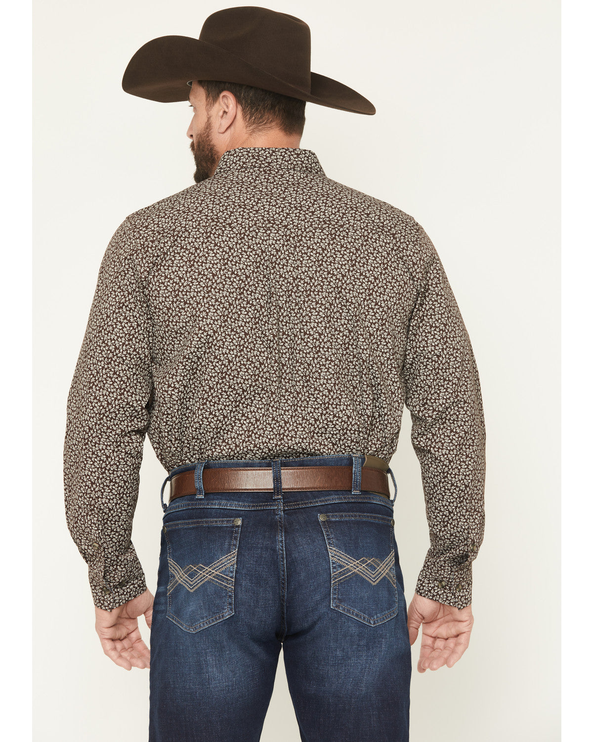 Cody James Men's Denali Ridge Micro Floral Print Long Sleeve Snap West