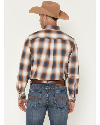 Cody James Men's Warner Plaid Print Long Sleeve Button-Down Stretch We