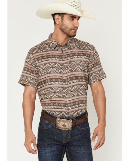 Cody James Men's Captain Southwestern Print Short Sleeve Button-Down S