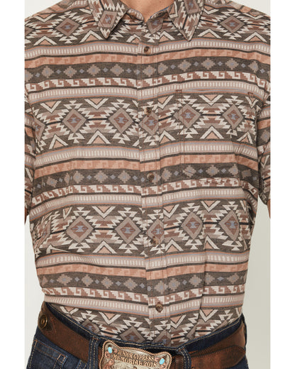 Cody James Men's Captain Southwestern Print Short Sleeve Button-Down S