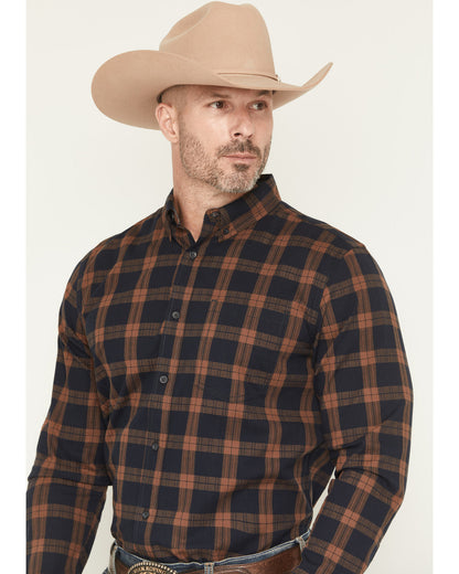 Cody James Men's Rodeo Frontier Plaid Print Long Sleeve Button-Down St