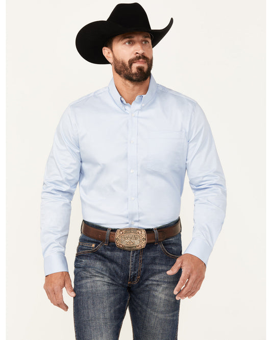 Cody James Men's Performance Twill Solid Long Sleeve Button-Down Weste