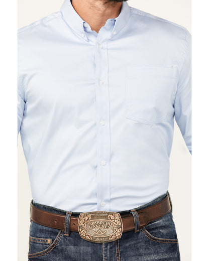 Cody James Men's Performance Twill Solid Long Sleeve Button-Down Weste