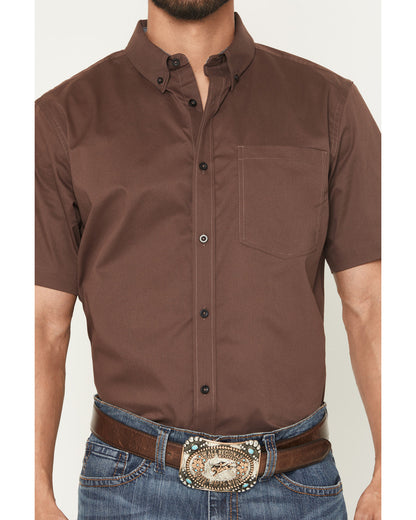 Cody James Men's Basic Twill Short Sleeve Button-Down Stretch Western