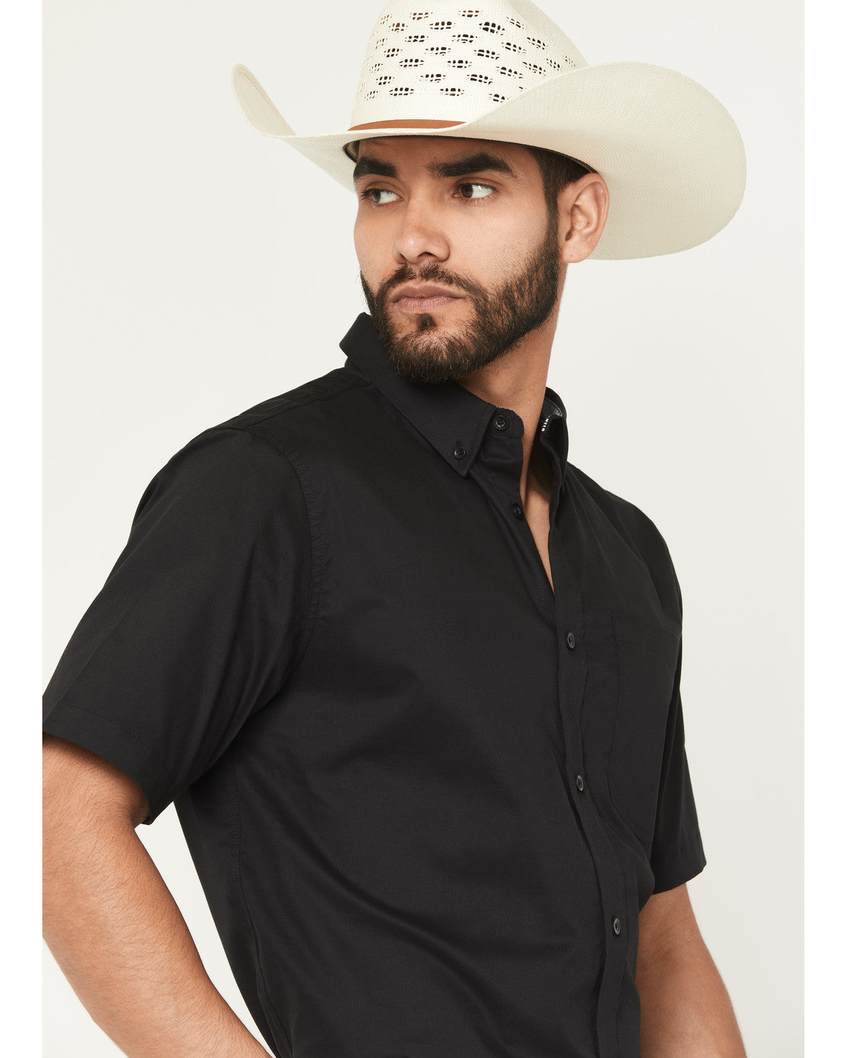 Cody James Men's Basic Twill Short Sleeve Button-Down Stretch Western