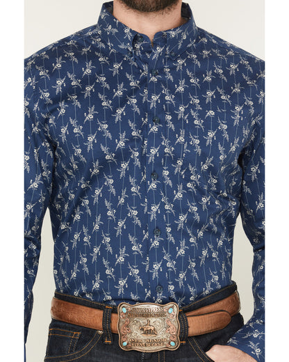 Cody James Men's Gila Grove Floral Striped Long Sleeve Button-Down Str