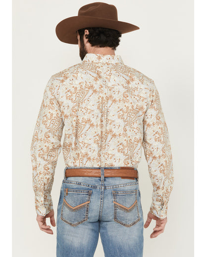 Cody James Men's Porter Floral Print Long Sleeve Button-Down Stretch W
