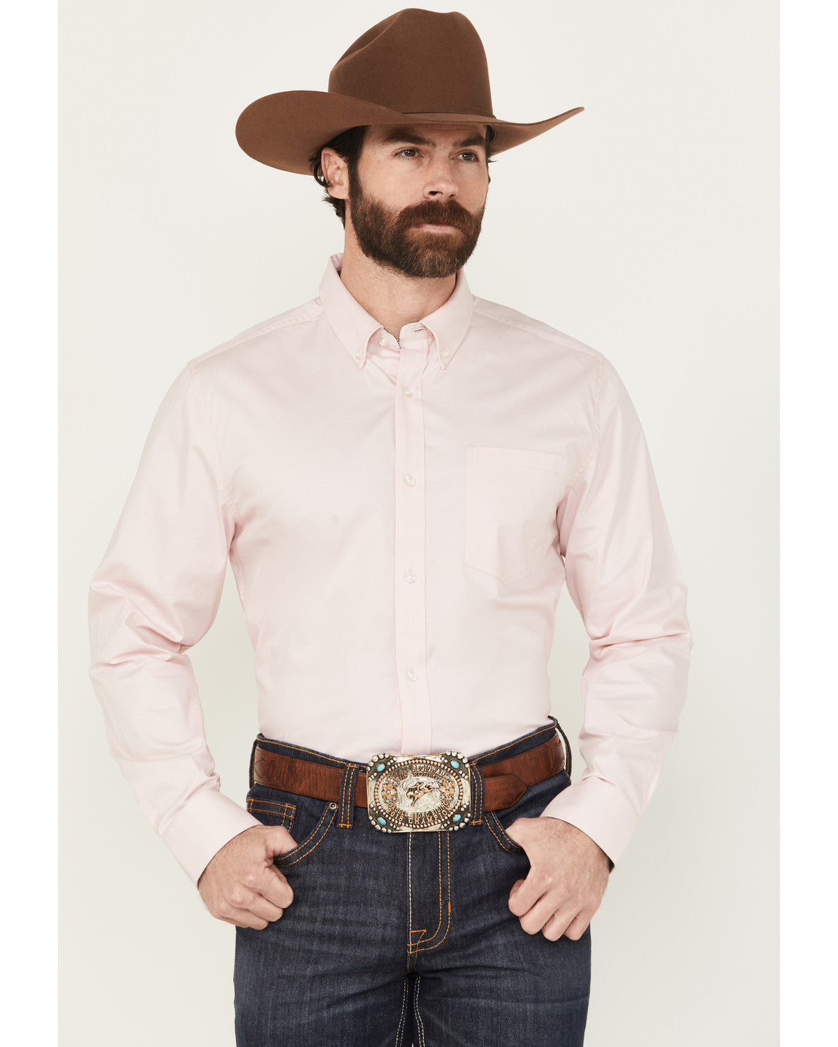 Cody James Men's Basic Twill Long Sleeve Button-Down Performance Weste