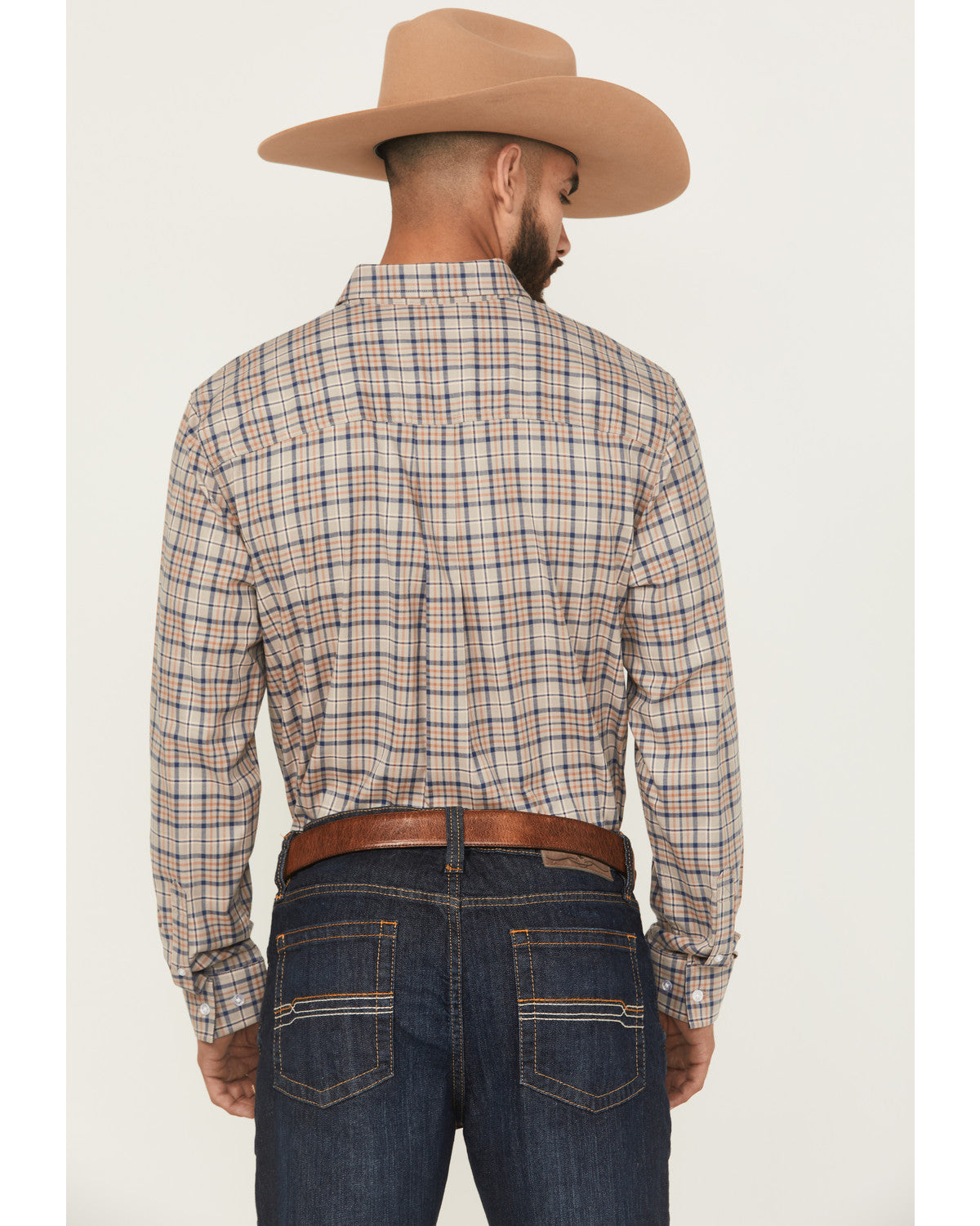 Cody James Men's Let's Mosey Plaid Print Long Sleeve Button-Down Stret