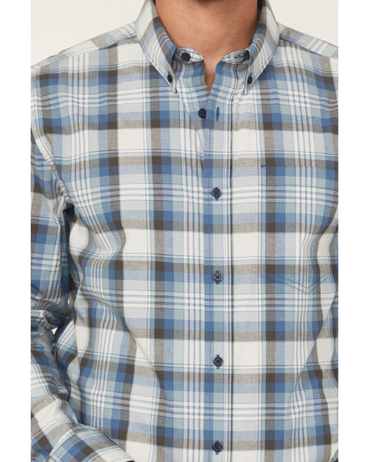 Cody James Men's Howdy Duty Plaid Print Long Sleeve Button-Down Wester