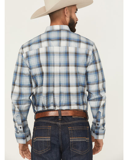 Cody James Men's Howdy Duty Plaid Print Long Sleeve Button-Down Wester
