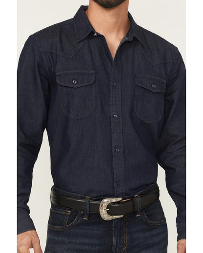 Cody James Black 1978® Men's Mamba Dark Wash Denim Long Sleeve Button-