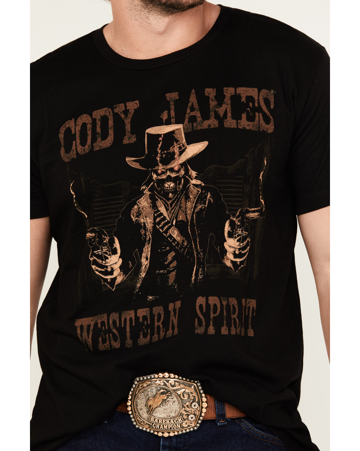 Cody James Men's Ghost Gunslinger Short Sleeve Graphic T-Shirt