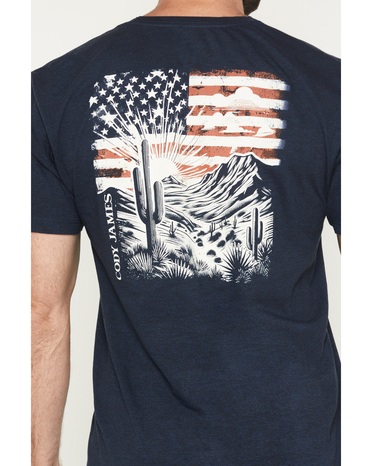 Cody James Men's Desert Flag Patriotic Short Sleeve Graphic T-Shirt