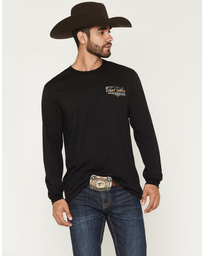 Cody James Men's Whiskey Verbiage Long Sleeve Graphic T-Shirt