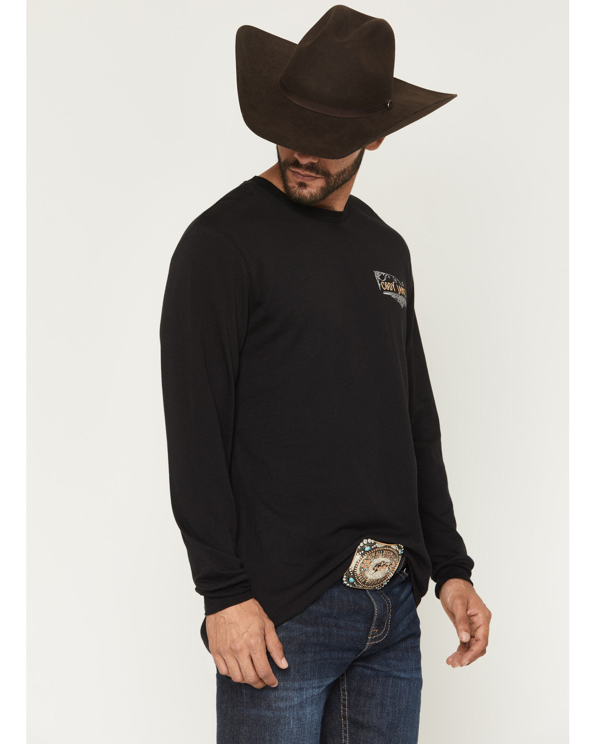Cody James Men's Whiskey Verbiage Long Sleeve Graphic T-Shirt