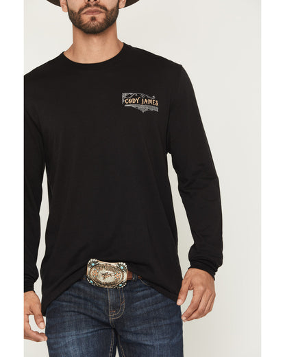 Cody James Men's Whiskey Verbiage Long Sleeve Graphic T-Shirt