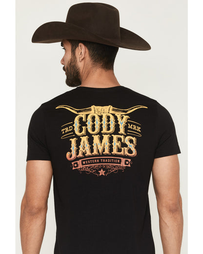 Cody James Men's Steer Head Logo Short Sleeve Graphic T-Shirt
