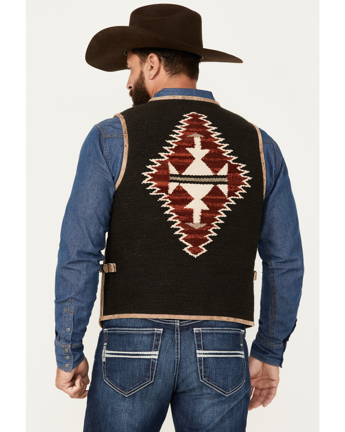 Cody James Men's White Buffalo Suede Vest