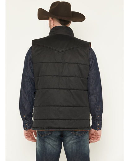 Cody James Men's Oil Slick Snap Lined Vest - Tall
