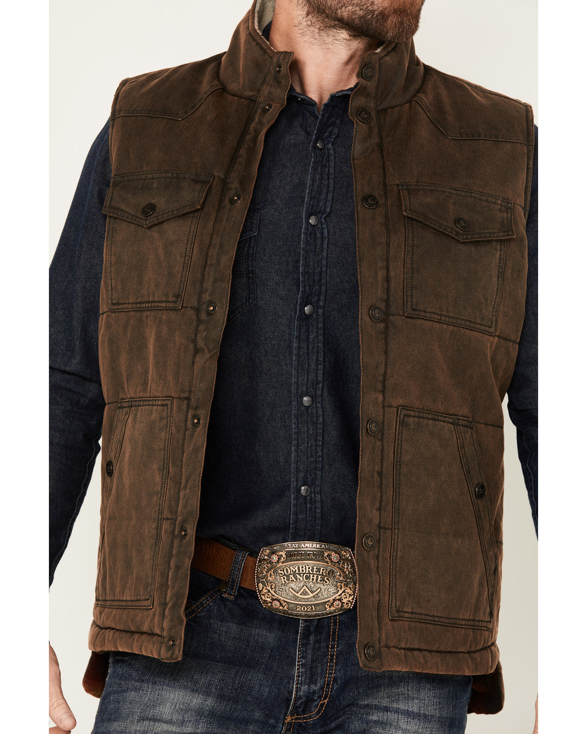Cody James Men's Oil Slick Snap Vest - Big