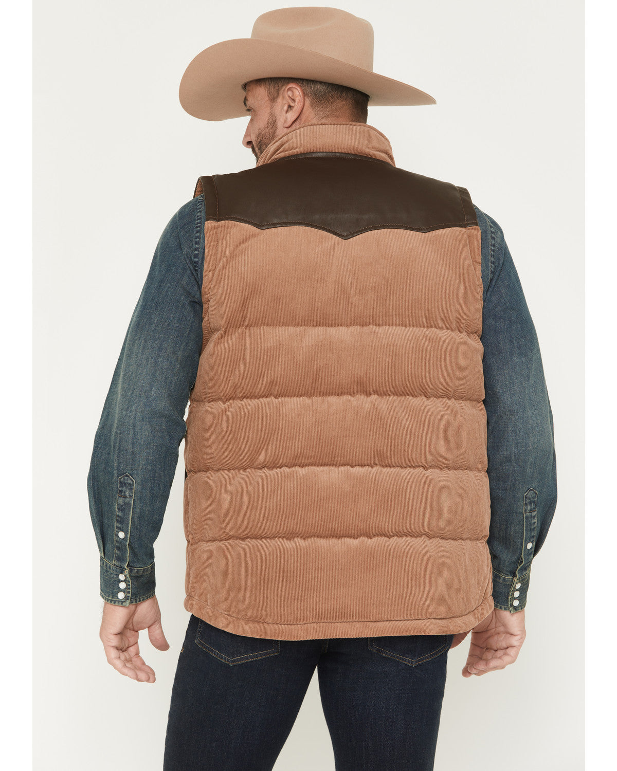 Cody James Men's Lonoke Corduroy Puffer Vest - Tall