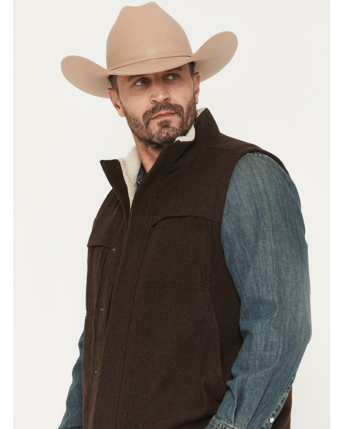 Cody James Men's Miller Sherpa Lined Wool Vest