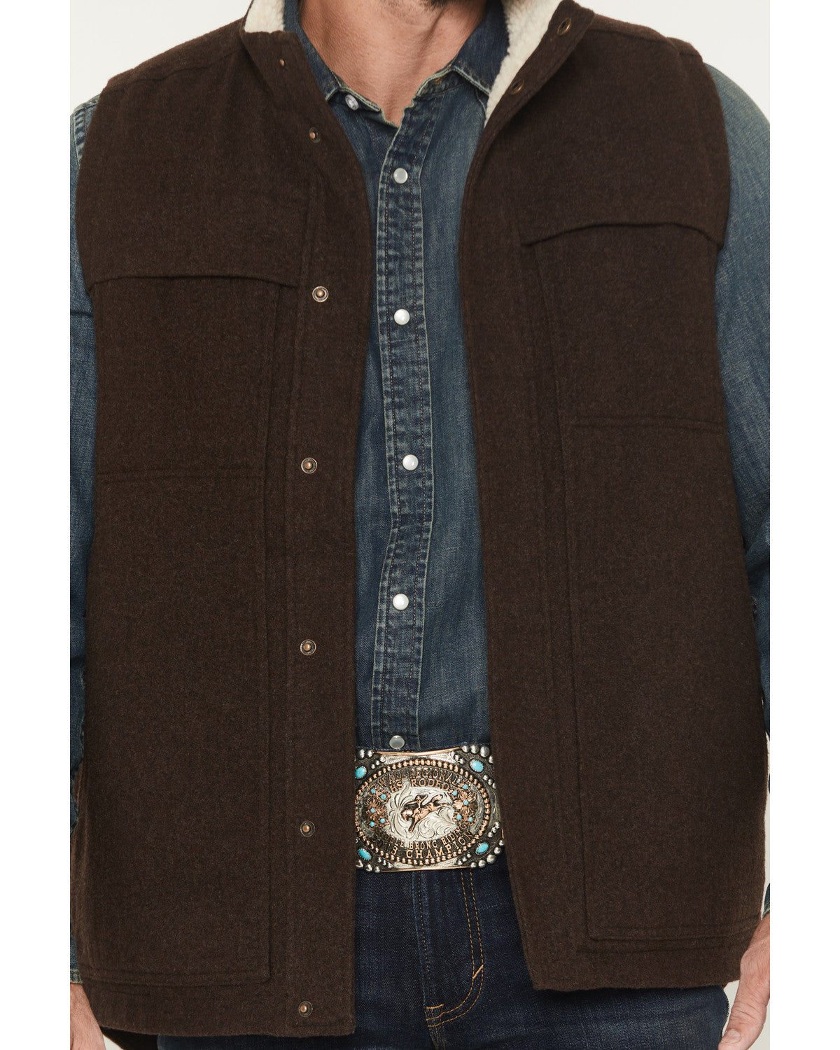 Cody James Men's Miller Sherpa Lined Wool Vest