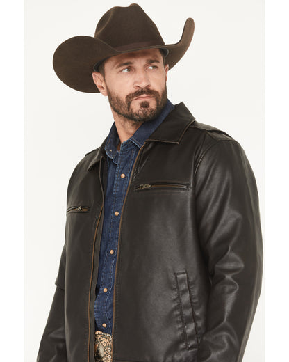 Cody James Men's Faux Leather Moto Jacket - Big