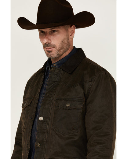 Cody James Men's Road Dust Washed Oil Skin Long Jacket - Tall