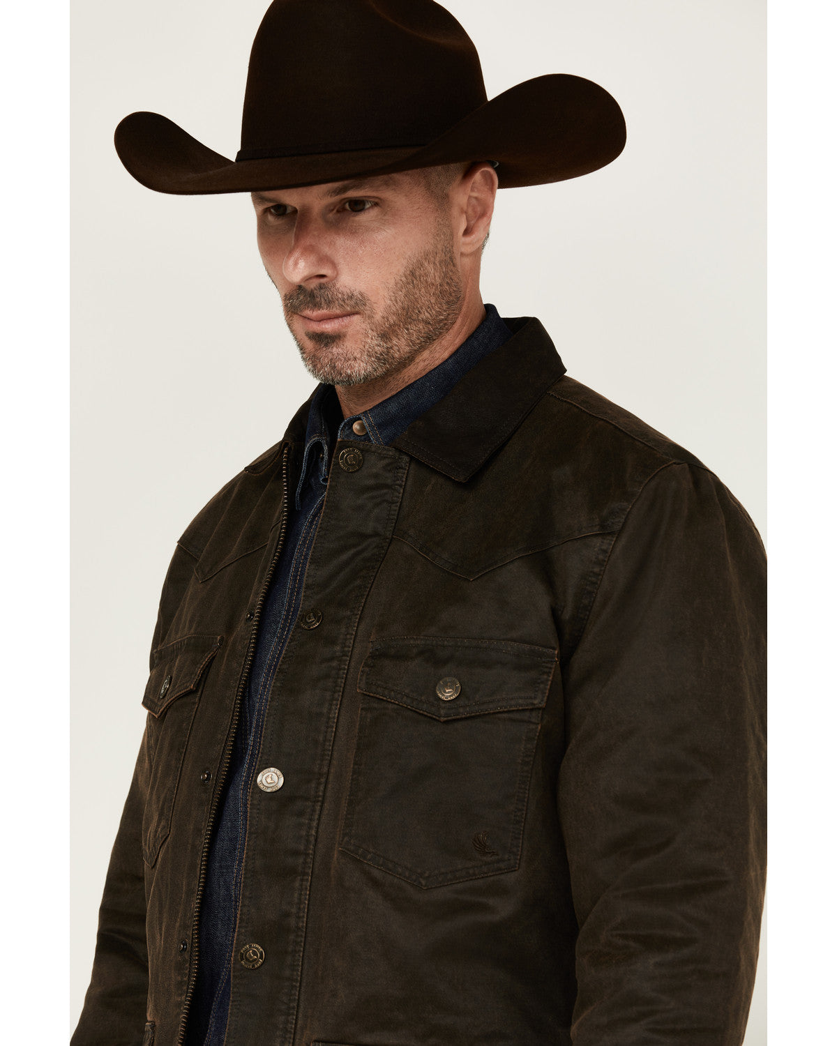 Cody James Men's Road Dust Washed Oil Skin Long Jacket - Big